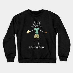 Funny Womens Poker Player Crewneck Sweatshirt